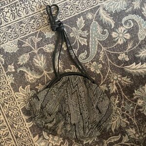 Vintage Monique tapestry crossbody shoulder bag